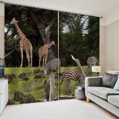 3d stereoscopic animals curtains kids curtain 3d Curtains Blackout for Living Room Kids Bedroom Fabric