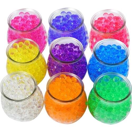 500Pcs Magic Crystal Soil Mud Children Toy Water Beads for kids flowers Growing Up Water Hydrogel Balls Home Decor Potted