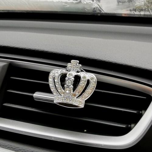Car Air Vent Clip Air Freshener In Auto Interior bling Diamond Crown Decoration Car Aroma Diffuser Car Accessories for Girls