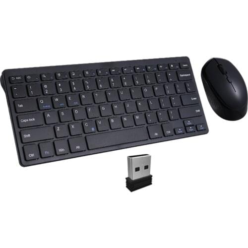 Wireless Keyboard Mouse Combo 2.4GHz Ultra Thin Compact Portable Small Wireless Keyboard