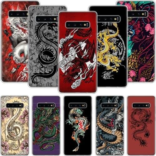 Asian Dragons Animal Tattoo Phone Case For Samsung Galaxy A51 A71 A70 A50 A40 A30 A20E A10 A01 A21 A41 A20S A6 A7 A8 A9 Coque Co