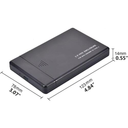 Portable 2.5 Inch USB 2.0/3.0/3.1 Type-C Hard Drive Enclosure External HDD Case