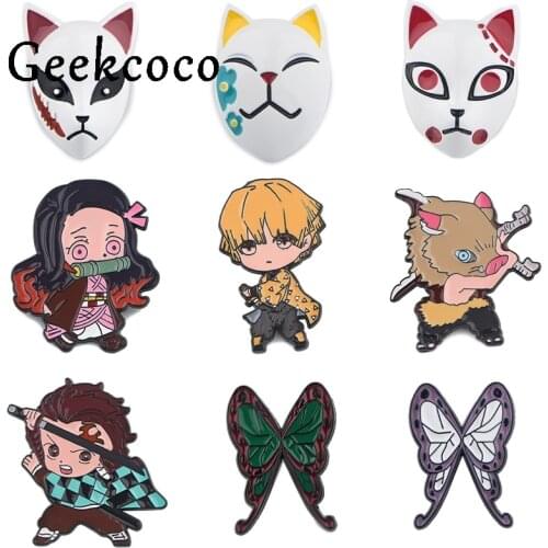 J1262 Cartoon Metal Badges Pins and Brooches for Women Men Lapel Pin Backpack Bags Badge Jacket