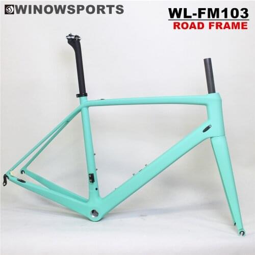 Winowsports cheap Carbon Road Bike Frame FM103 Size 56CM custom color painting BSA Thread bottom Bracket bicycle carbon frameset