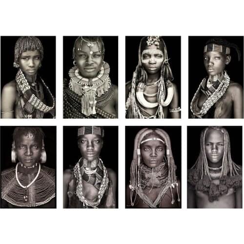 Black Man Woman Diamond Painting 5D DIY Full Square Round Drill Africa People Diamond Emmbroidery Home Room Mosaic Art