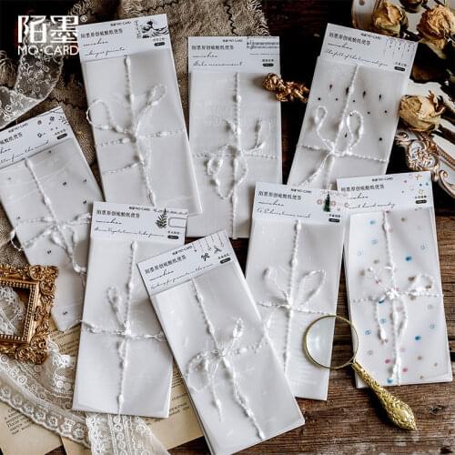 Kawaii sulfuric acid paper note translucent Memo Pad Sticky Notes Notebook Stationery Paper Stickers Office School Supplies