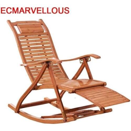 Arm Floor Dobravel Rocking Chair Bamboo Sillones Moderno Para Sala Cama Plegable Folding Bed Sillon Reclinable Chaise Lounge