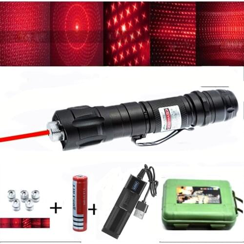 Laser Pointer USB Charger Powerful High Power Green Laser Pointer Powerful Adjustable Focus Hunting Laser Burning Matches