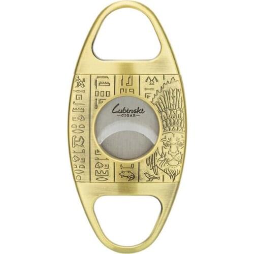 LUBINSKI Stainless Steel Zinc Alloy Cigar Cutter Scissors Super Sharp Cigar Cutter Plating Cutter Cut COHIBA Cigars