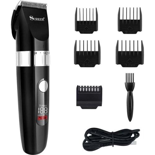 Electric Hair Clipper for Men Professional Hair Waterproof Trimmer Razor Hair Cutting Machine Barber Clippers LCD Diplay Haircut