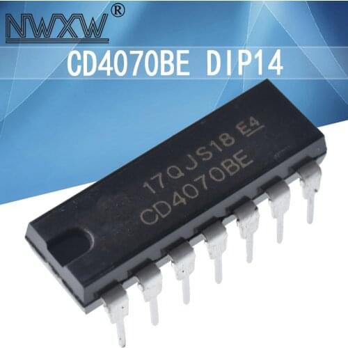 10pcs/lot CD4070BE DIP-14 CD4070BD CD4070 gate and inverter chip logic integrated circuit chip 4070