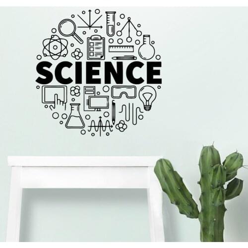 Cartoon Chemical Experiment Decal Removable Vinyl Mural Poster For Kids Rooms Removable Decor Wall Decals