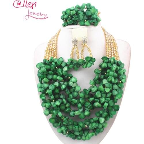 Fashion New White Crystal With Red Coral Beads Necklaces Nigerian African Wedding Beads Jewelry Set Free Shipping W13402