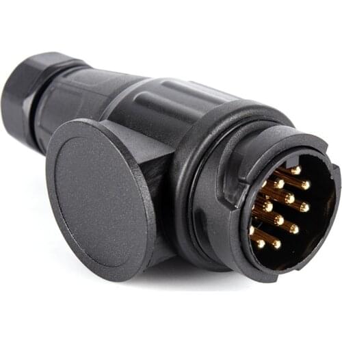 NEW 1pc 13Pin Electric Trailer Plug Plastic 13Pole Wiring Connector Transfer Adapter