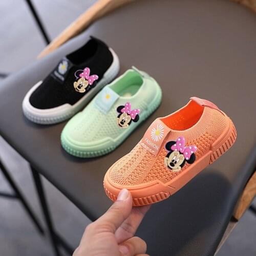 Disney Mickey 2021 new childrens sports net shoes casual net cloth shoes breathable boys single shoes female baby casual shoes