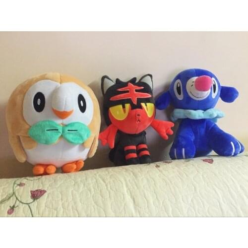 New Authentic Litten Rowlet Popplio stuffed Plush Doll Toy Great Gift