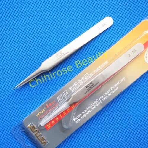 Free Shipping 5 pcs/lot VETUS 2-SA Tweezers Anti-static Stainless Steel Tweezers