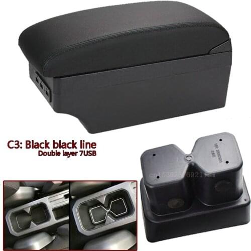 For Suzuki Jimny Armrest Box USB Charging heighten Double layer central Store content cup holder ashtray accessories 2019 2020