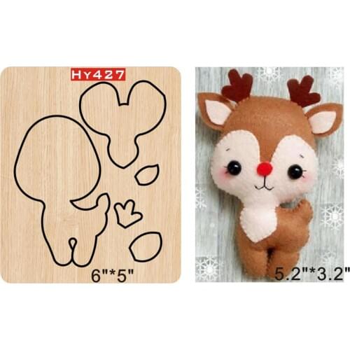 Christmas deer wooden die cutting dies Suitable for common die-cutting machines in the market