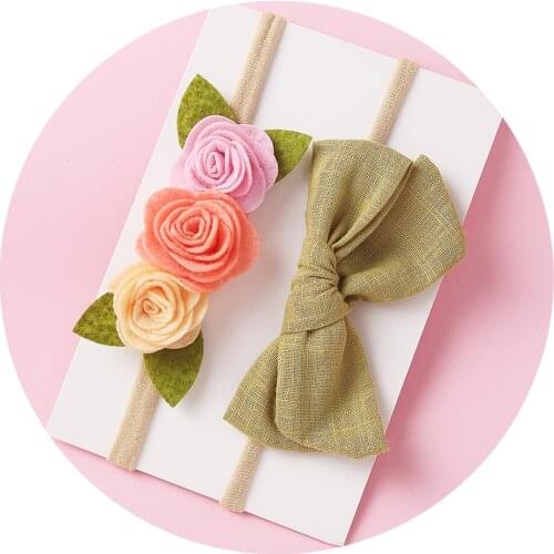 2020 Special Offer Baby Girls Headbands Flower Nylon Headband For Children Bows Baby Floral Toddler Girl Accessories New