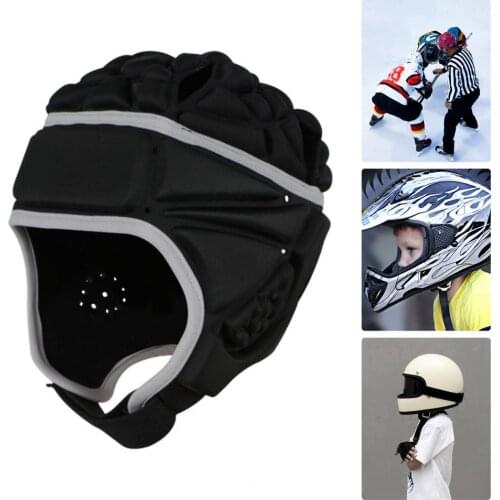 Sport Protective Accessories Sponge Padded Headgear Adjustable Shock Absorption Protective Soft Football Helmet for Roller Sport