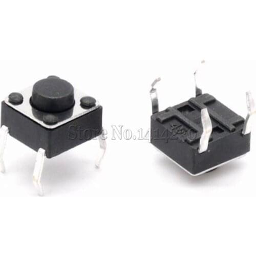 20Pcs Tactile Push Button Switch Momentary Tact 6x6x4.3mm 6*6*4.3mm DIP Through-Hole 4pin