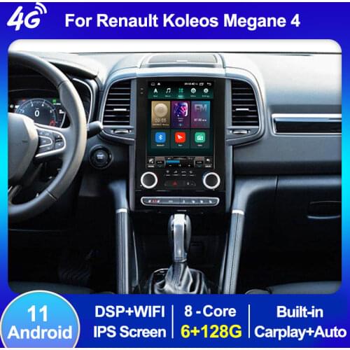 Tesla Android 11 6+128G 4G Lte For Renault Koleos Megane 4 2016-2019 Car Radio Stereo Multimedia Player GPS Navigation Carplay