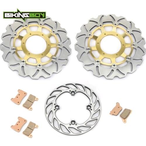 BIKINGBOY For Honda CBR600RR 07 08 09 10 11 12 13 14 15 16 17 18 19 CBR 600 RR Front Rear Brake Discs Disks Rotors + Pads Set