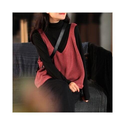 Spring Casual Solid Color Knitted Vest Pullovers Mujer V Neck All-Match Waistcoats 6 Colors Suspenders Sleeveless Sweater 2021