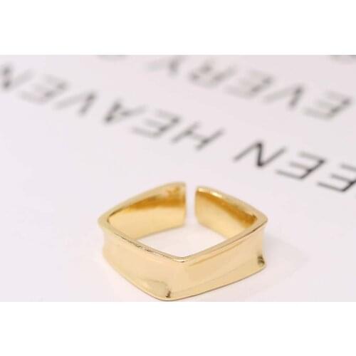 Todorova Gold Color Geometric Ring Female Fashion Smooth Adjustable Opening Rings For Women Jewelry Accessories Gift