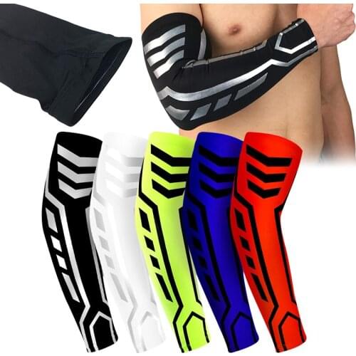 1pcs Breathable Arm Sleeves Bicycle Running Arm Cover Elbow Pad Fitness Armguards Cycling Cuff