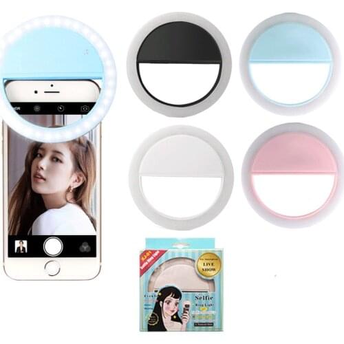 10PCS Mobile phone Selfie Ring Light Flash lens beauty Fill Lights Lamp Portable Clip for Photo Camera For Cell Phone Smartphone