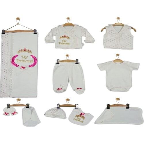 10pcs newborn clothes baby hospital outlet gift pure cotton baby set 0-3 months kids clothes suit unisex overalls socks hat cart
