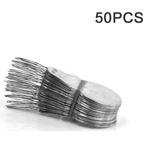 50Pcs Bow Wire Needle Threader Stitch Insertion Machine Hand Sewing Thread Tool