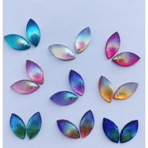 7*15mm Shell Horse eye shape Rhinestone For clothing accessories /phone Flat back Party decoration 80pcs -A34