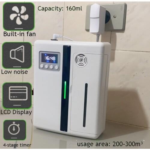 300m³ Lntelligent Aroma Fragrance Machine 160ml Timer Function Scent Unit Essential Oil Aroma Diffuser for Home Hotel Office