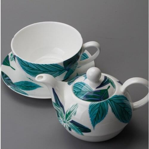 British bone china coffee pot coffee set creative picture pot tea set black tea flower tea cup