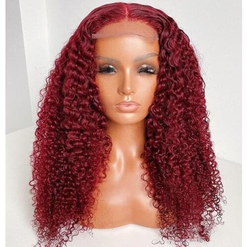 Colored Human Hair Lace Front Wigs for Black Women Red Curly Human Hair Frontal Wigs Glueless Virgin Hair Lace Closure Lace Wigs