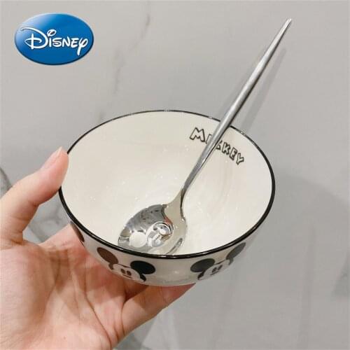 Disney 304 Stainless Steel Soup Spoon Rice Spoon Soup Spoon Western Tableware Soup Spoon Mickey Minnie Exquisite Cute Cartoon