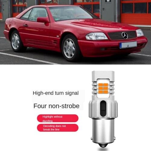 Intelligent IC Decoding Turn signal Light For MERCEDES-Benz SL R129 R230 Front and Rear turn signal 1556LM No strobe 2pc