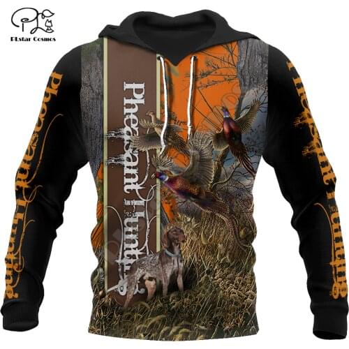 PLstar Cosmos Camo Animal Hunter Dog Pheasant Duck Hunting Tattoo 3DPrint Men/Women Streetwear Harajuku Jacket Funny Hoodies A12