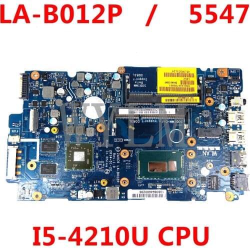 Laptop motherboard For DELL Inspiron 5547 I5-4210U Mainboard CN-0CHTC2 0CHTC2 ZAVC0 LA-B012P SR1EF 216-0858020