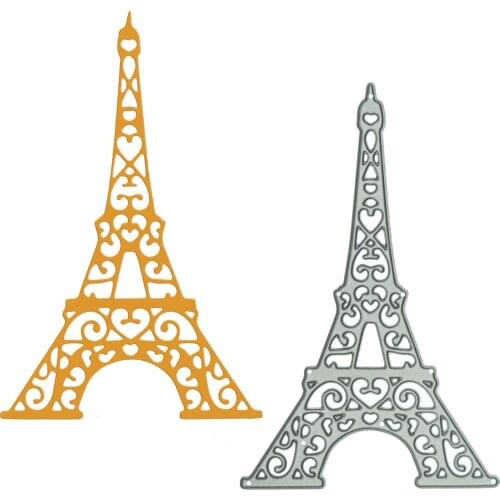 Eiffel Tower Pattern Metal Cutting Dies DIY Memory Card Photo Album Clipart Decorating Paper Art Work Handcraft Material