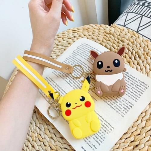 Pokemon Pikachu Cute Silicone Coin Purse Cartoon Kawaii Fashion Anime Figure Bags Toys for Children Gifts