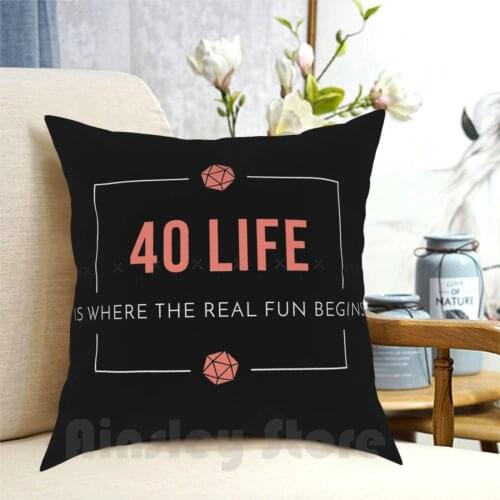 40 Life-Commander Pillow Case Printed Home Soft DIY Pillow cover Magic Magic Archetype Funny Edh Commander 40 Life Forty