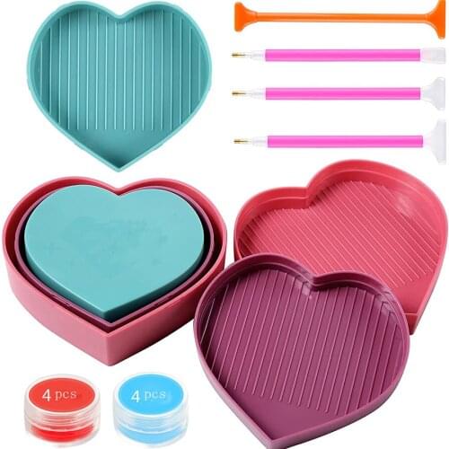 Brand new diamond painting tool storage box point drill tray diamond embroidery point drill pen wax mud