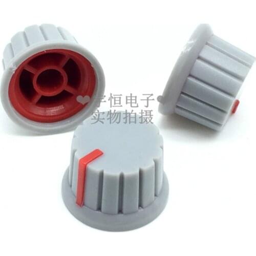 3 Pieces Plastic Knob Diameter 24MM Height 15MM Flower Shaft Hole Potentiometer Encoder Knob Cap