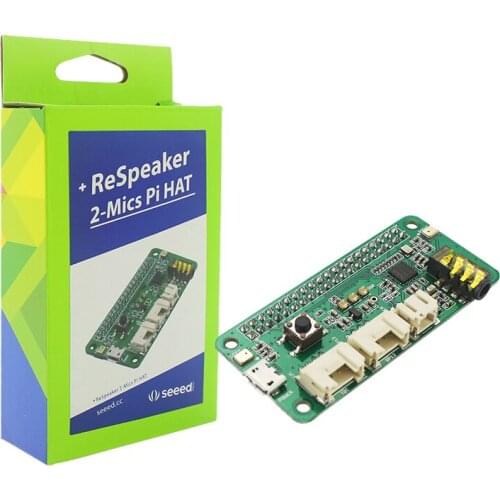 Raspberry Pi Respeaker 2-Mics Pi HAT Intelligent Voice Microphone Extension Board For Raspberry Pi 4 3 Model B 4B 3B Zero W