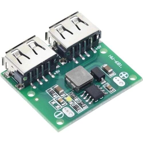 9V 12V 24V To 5V DC-DC Step Down Charger Power Module AMP Dual USB Output Buck Voltage Board 3A Car Charging Regulator 6-26V