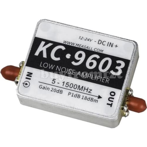 KC9603 Preamplifier Wideband Gain Module 5MHz-1500MHz RF Low Noise Amplifier Standard SMA